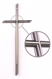 Edelstahlkreuz 45 x 19 cm