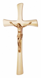 Kreuz goldfarben mit Jesus 36x18 cm