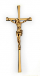 Kreuz bronzefarben mit Jesus 30 x11,5 cm