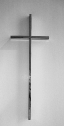 Edelstahlkreuz silbergrau 30x11,5 cm