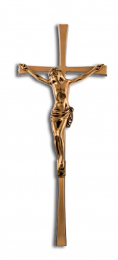 Kreuz bronzefarben mit Korpus Jesus 40x16 cm