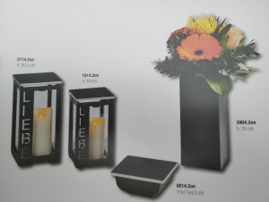 Weihwasserschale Aluminium grau/onyx