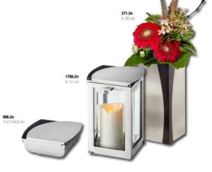 Weihwasserschale Aluminium grau-schwarz