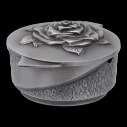 Weihwasserschale Aluminium Rosen Verzierung