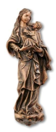 Wandornament Madonna aus Bronze 37,5 cm