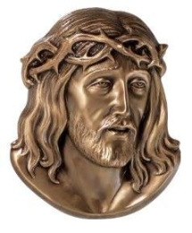 Wandornament Christus aus Bronze 13 cm