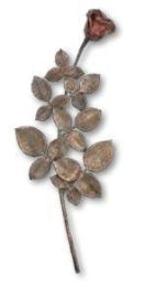Rose Wandornament Bronze 68 cm