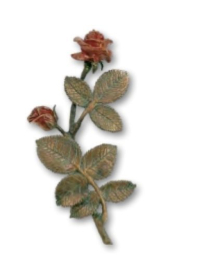 Rose Wandornament Bronze 25 cm