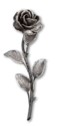 Rose Wandornament Aluminium 23 cm