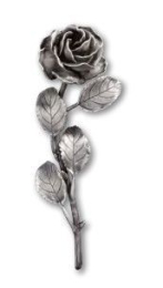Rose Wandornament Aluminium 20 cm