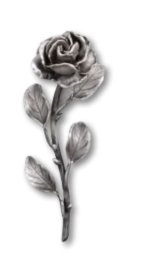 Rose Wandornament Aluminium 16 cm