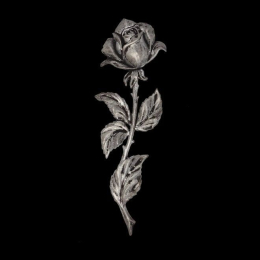 Rose Wandornament Aluminium 18 cm