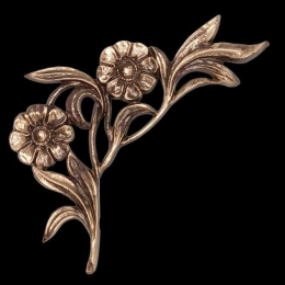 Blume Wandornament Bronze 15 cm