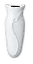 Wandvase Bronze-weiß-12 cm