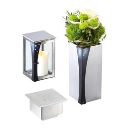 Grablampe Edelstahl mit Strasssteine 20 cm