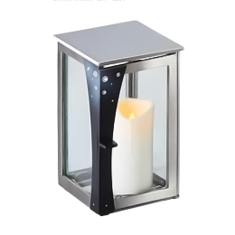 Grablampe Edelstahl mit Strasssteine 23 cm