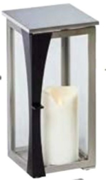 Grablampe Edelstahl mit Ornament 23 cm