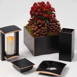 Grabschale Bronze eckig 24 cm