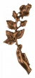 Rose in Hand bronzefarben 21x7 cm