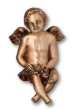 Grabengel mit Blumen aus Bronze 13 cm