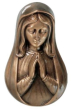 Wandornament Madonna aus Bronze 20 cm