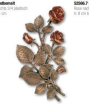 Rosenranke Wandornament Bronze 43 cm