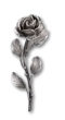 Rose Wandornament Aluminium 16 cm