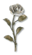 Rose Wandornament Bronze weißton 16 cm