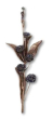 Blumenranke Wandornament Bronze 30 cm